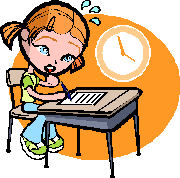 dessin d'une �l�ve au travail
